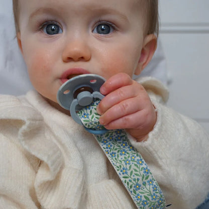 Pacifier Clip Biarritz - Handmade - Baby Bloom Clips