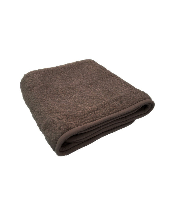 Wool blanket Thumbled Light Choco Martini – 100% wool – Alwero