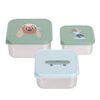 RVS Snackboxen – 3-delige Set – Tiny Team Dog – LÄSSIG