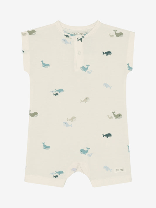 Summer outfit - Jumpsuit - Blue/Whales - Fixoni