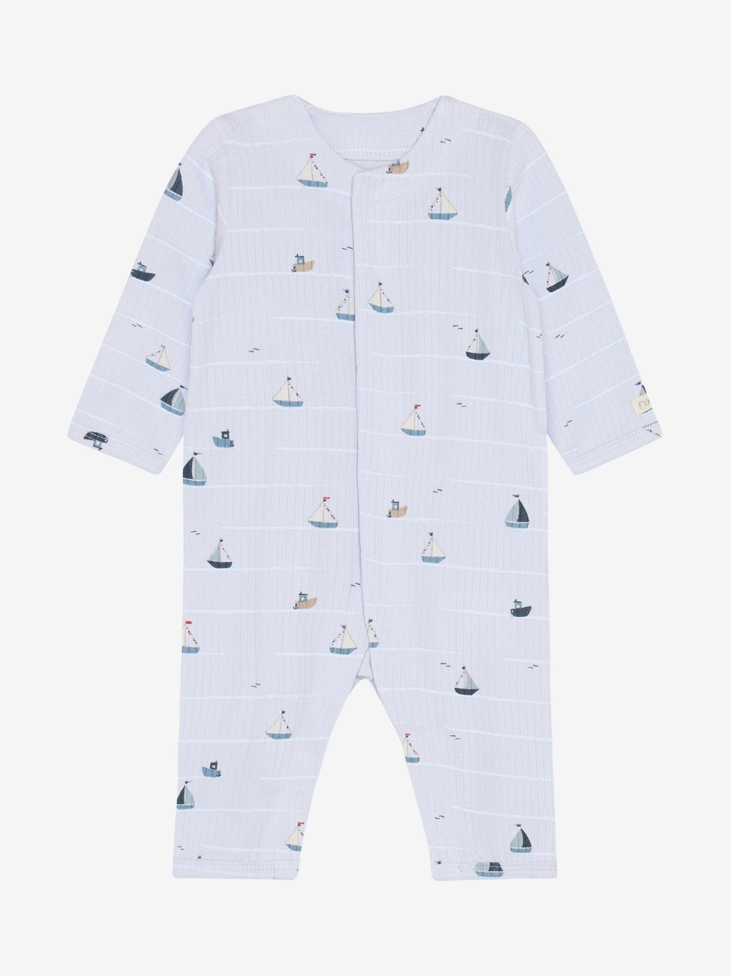 Sleepsuit/pajamas - Modal/cotton mix - Blue/Sailboats - Fixoni