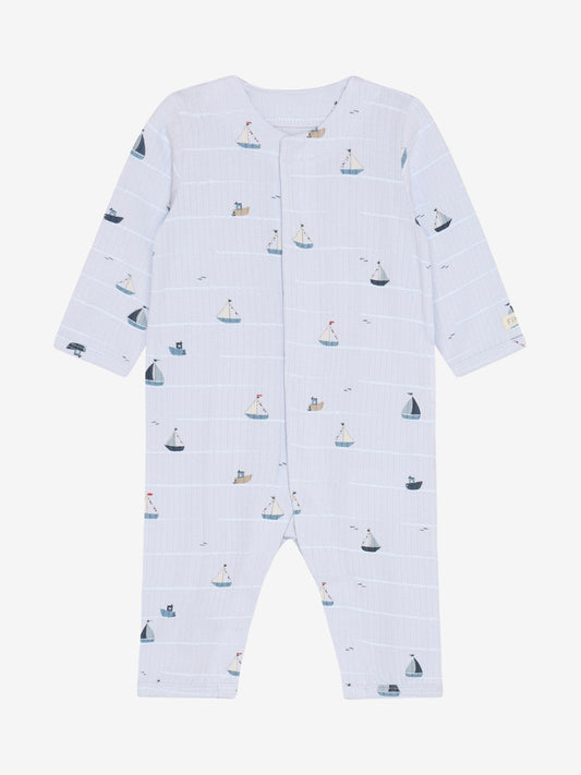 Sleepsuit/pajamas - Modal/cotton mix - Blue/Sailboats - Fixoni