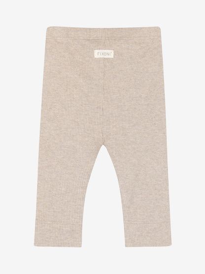 Leggings - Modal/Cotton - Beige/Pure Cashmere - Fixoni