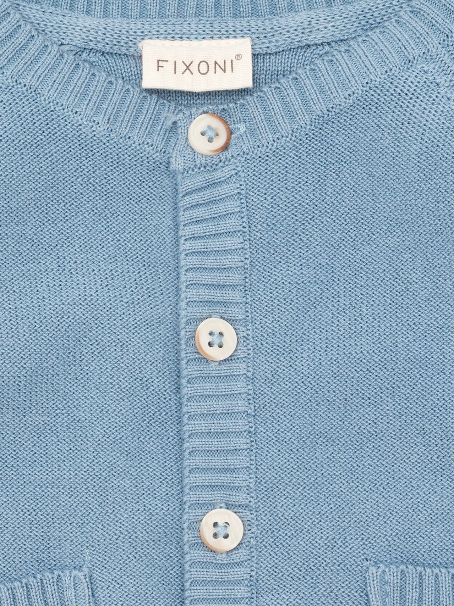 Fixoni Knitted Baby Cardigan - Organic Cotton - Knit Cardigan - Mountain Spring - GOTS - Fixoni