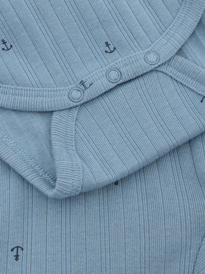 Romper Lange Mouw - Biologisch Katoen - Mountain Spring/Blauw - Fixoni