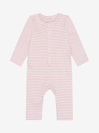 Bodysuit - Cotton - Striped Pink/Bleached Mauve - Fixoni