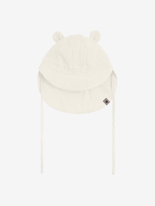 Baby sun hat with ears - Cotton muslin - HutteliHut