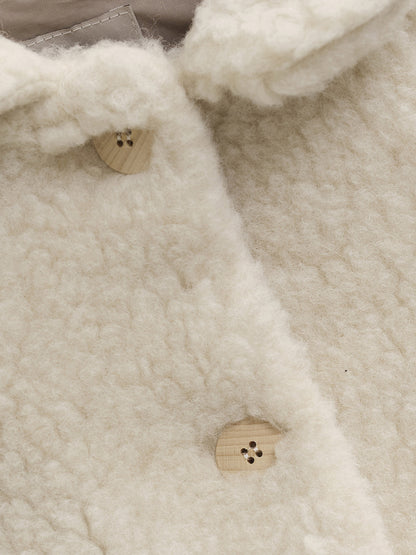 Teddy jas - Merino wol - Cement/beige - Huttelihut