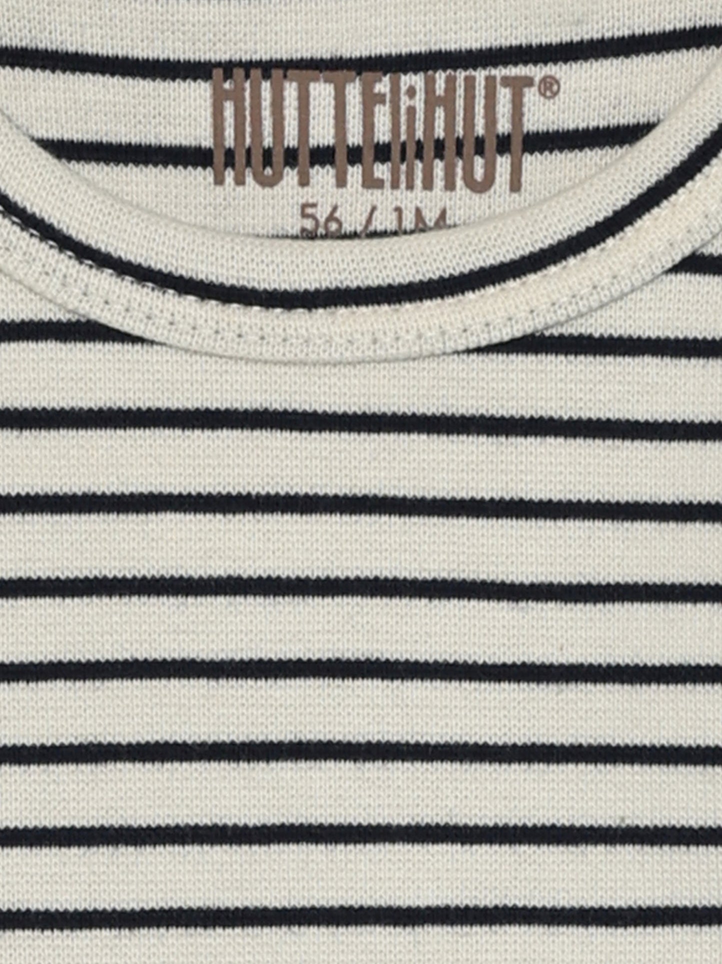 Long-sleeved romper - Organic cotton - Body LS YD Stripe - Navy Blazer - Huttelihut