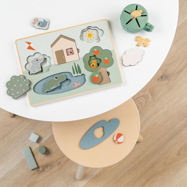 Deer Friends - Houten Laagjes Puzzel - Colour Mix - 18+ maanden - Done by Deer - productfoto - afbeelding 3