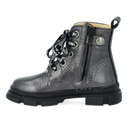 Chunky veterlaars - Leer - Glans zwart - Angulus - lifestyle
