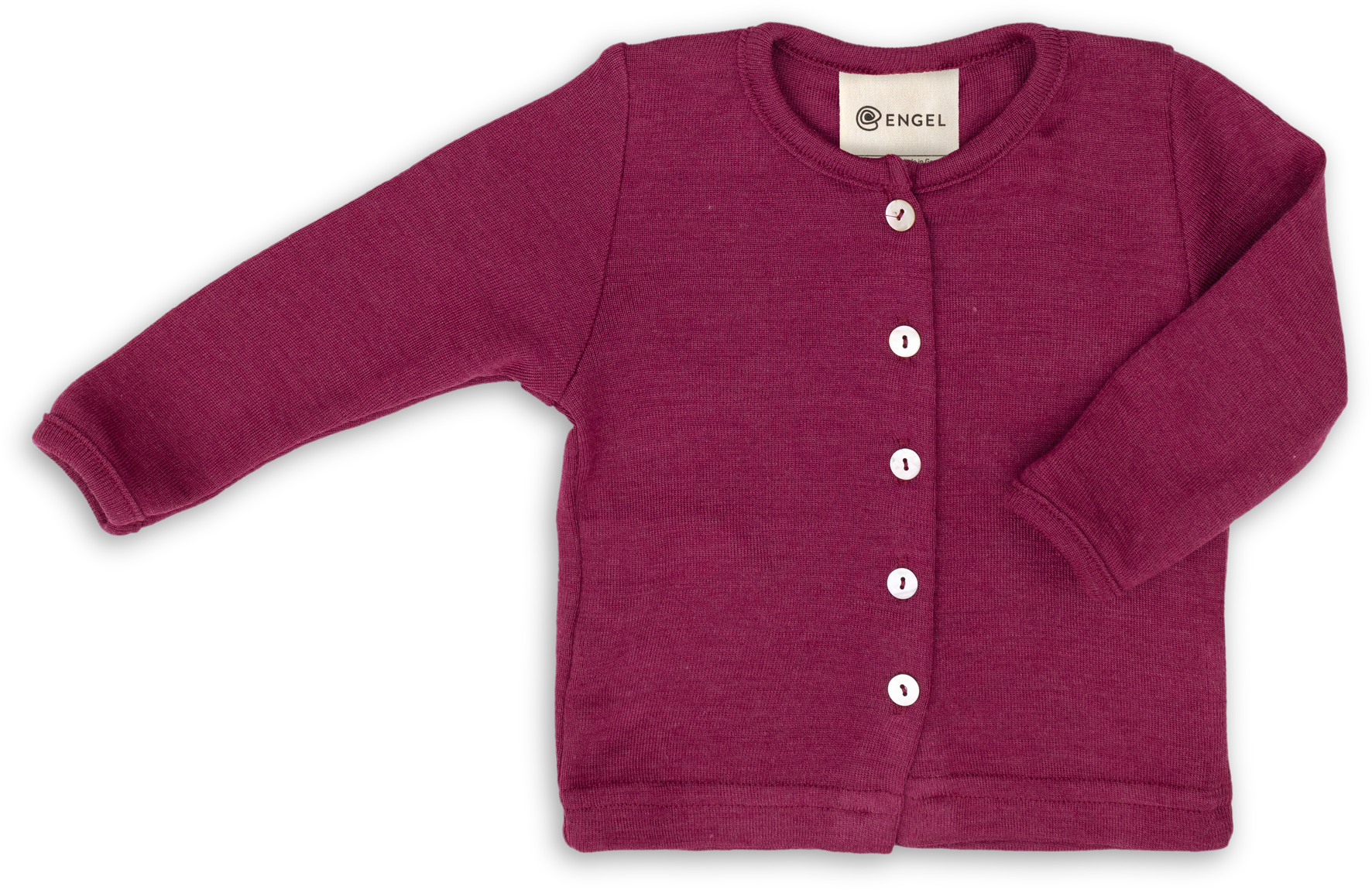 Babyjäckchen - Wolle/Seide - Walnut/Walnuss - Baby Cardigan - Engel Natur