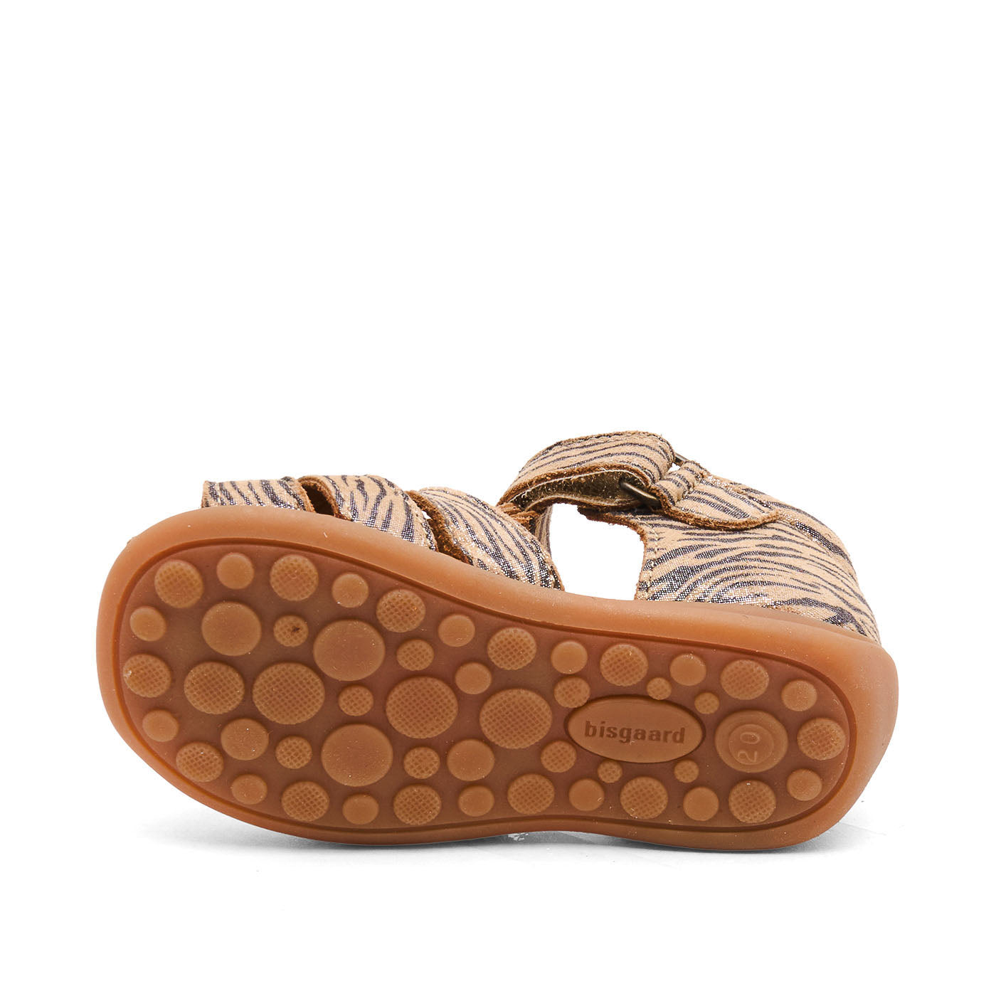 Leren sandaal - Gesloten teen - Glitter zebraprint - Bisgaard