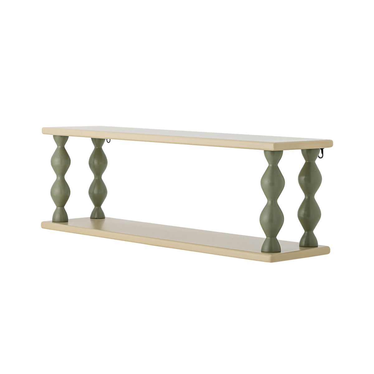 Bibiola Shelf Multi – Bloomingville MINI: schuin aanzicht van de wandplank.
