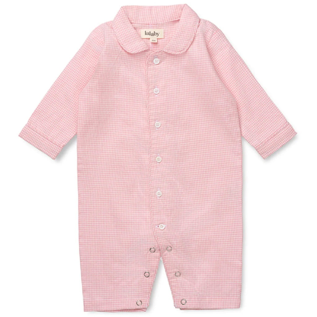Classic PJ Suit - Biologisch katoen - Tiny Check Pink - Lalaby