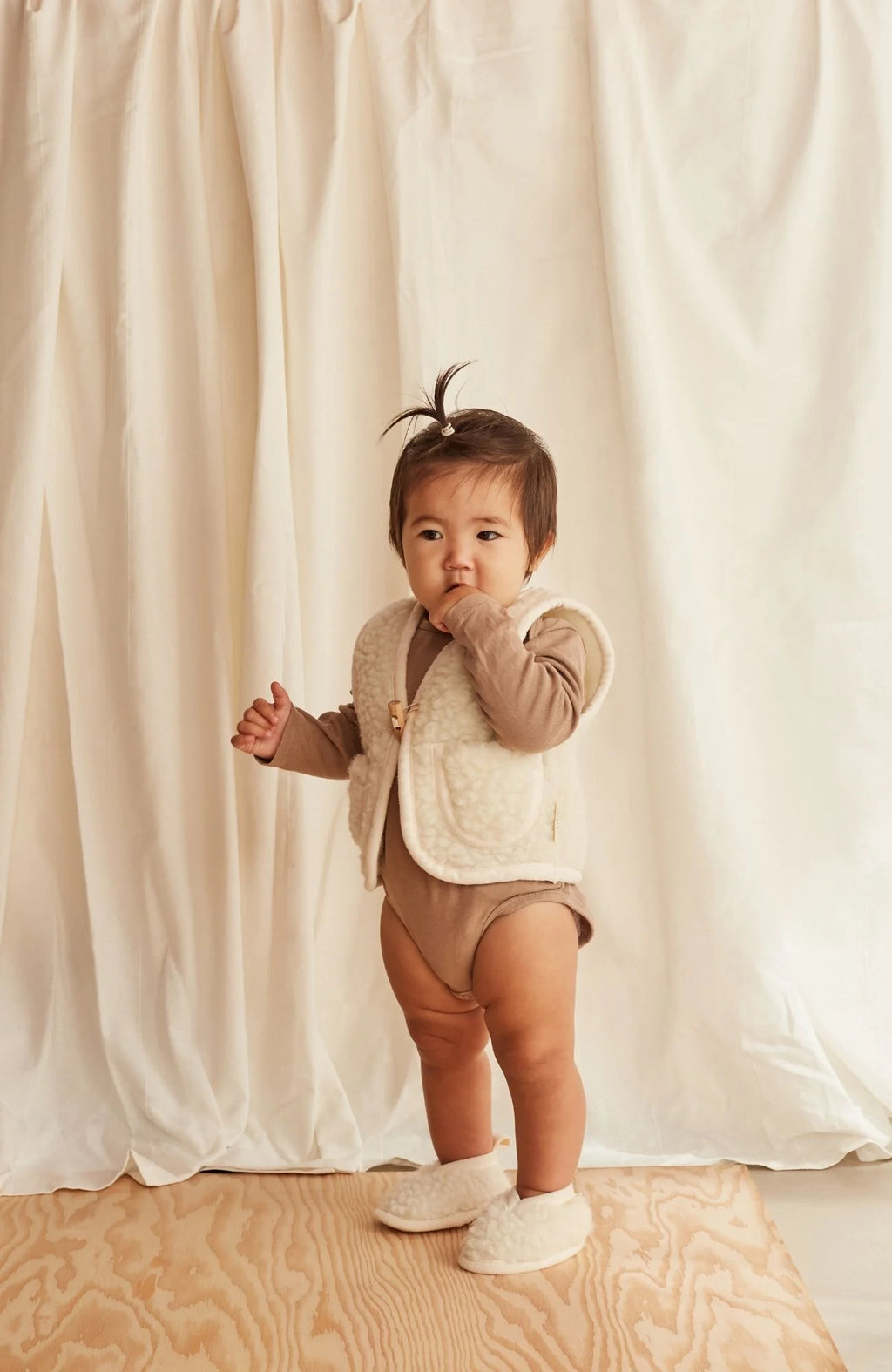 Merino wollen slofjes - Binibooties - Milk - BINIBAMBA
