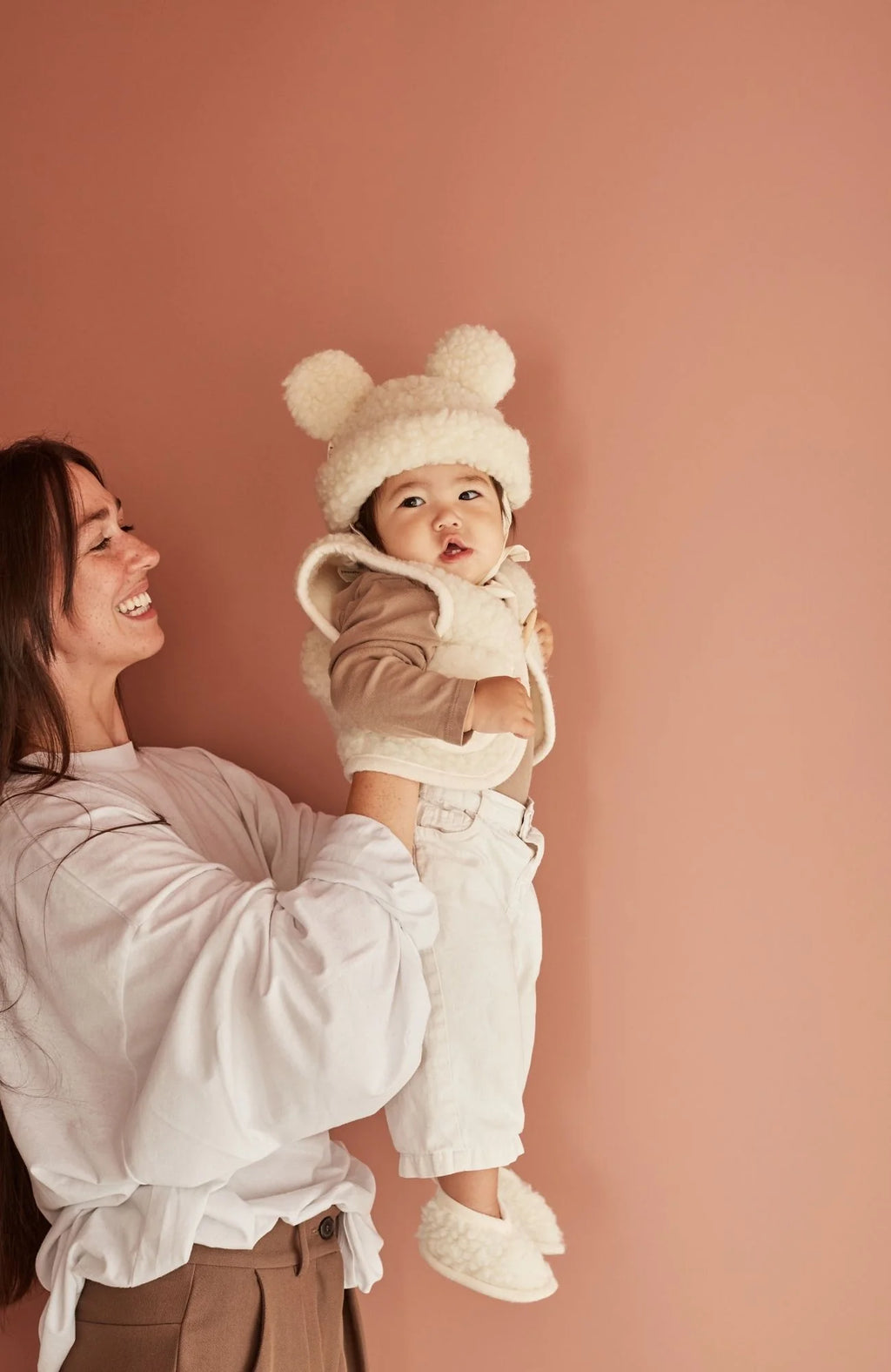 Merino wollen slofjes - Binibooties - Milk - BINIBAMBA