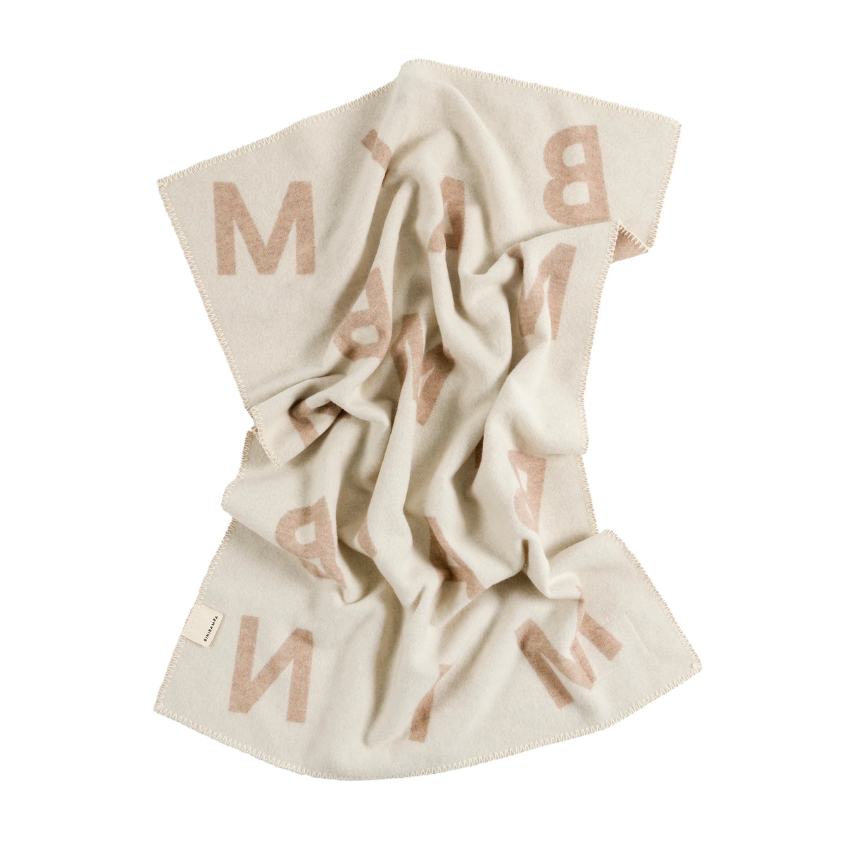 Alphabet Merino Biniblanket – Wiegedecke - 100% Merinowolle - 75×100 cm – BINIBAMBA