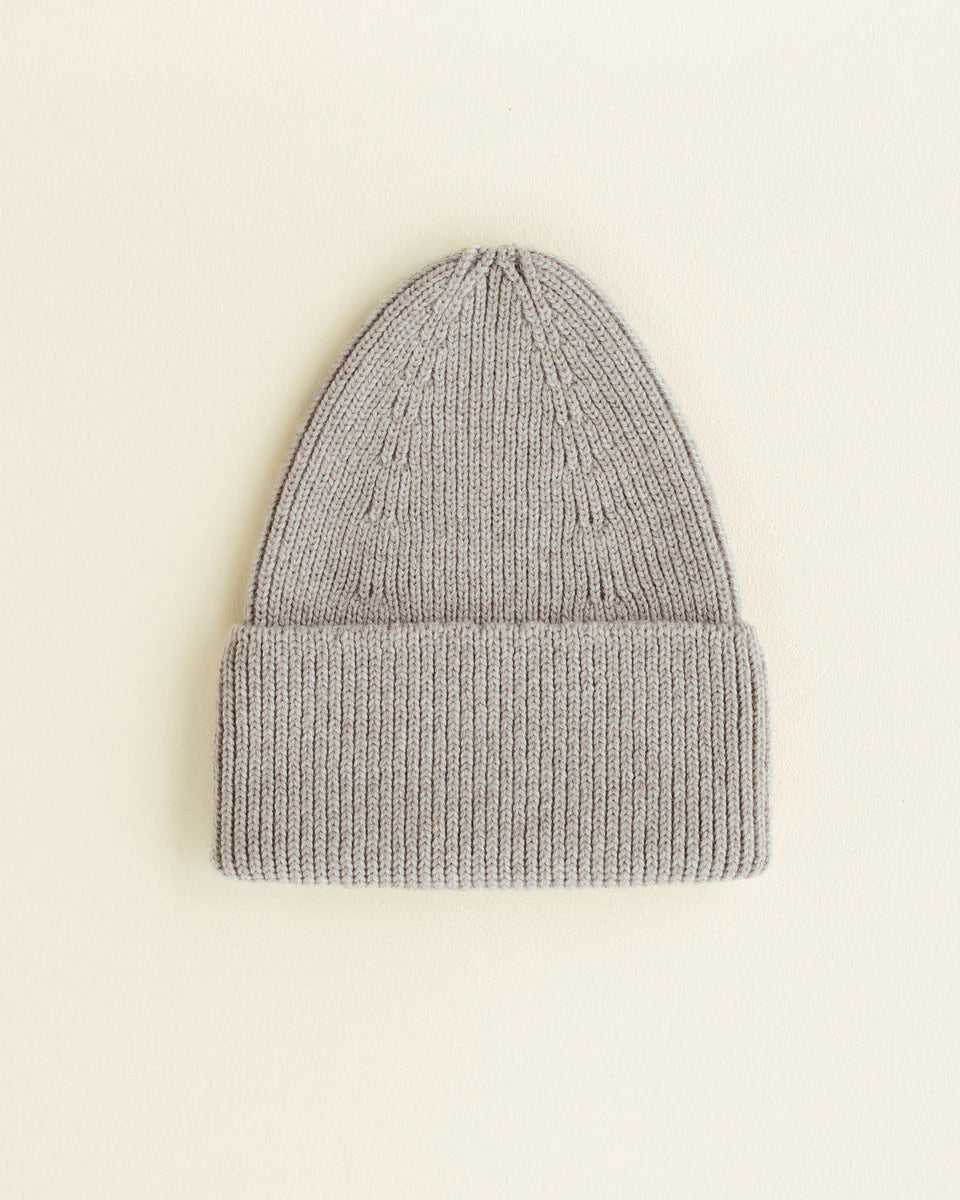 Gebreid mutsje - Fonzie newborn - Merino wol - HVID
