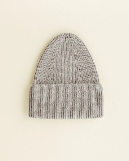 Gebreid mutsje - Fonzie newborn - Merino wol - HVID