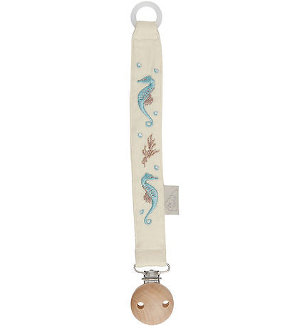Embroidered dummy clip - Organic cotton - Sea Garden - CamCam Copenhagen