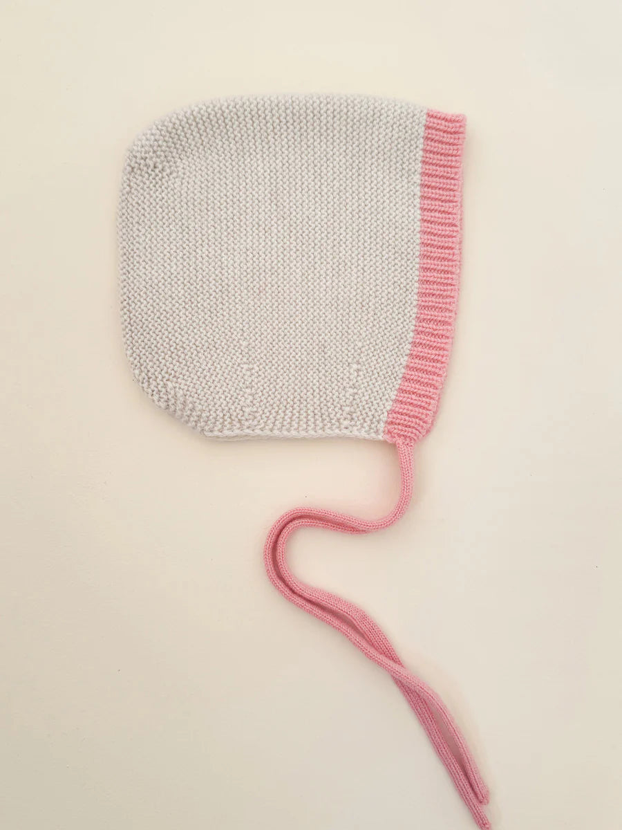 Bonnet Dolly - Baby Strikmutsje - Merinowol - HVID
