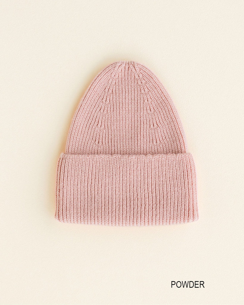 Beanie Fonzie Kids - 100% extra fine Italiaanse merino wol - HVID