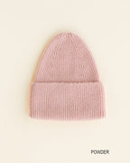 Beanie Fonzie Kids - 100% extra fine Italiaanse merino wol - HVID