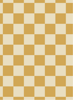 Damier Jaune ocre – Atelier Chien : détail du motif du papier peint.
