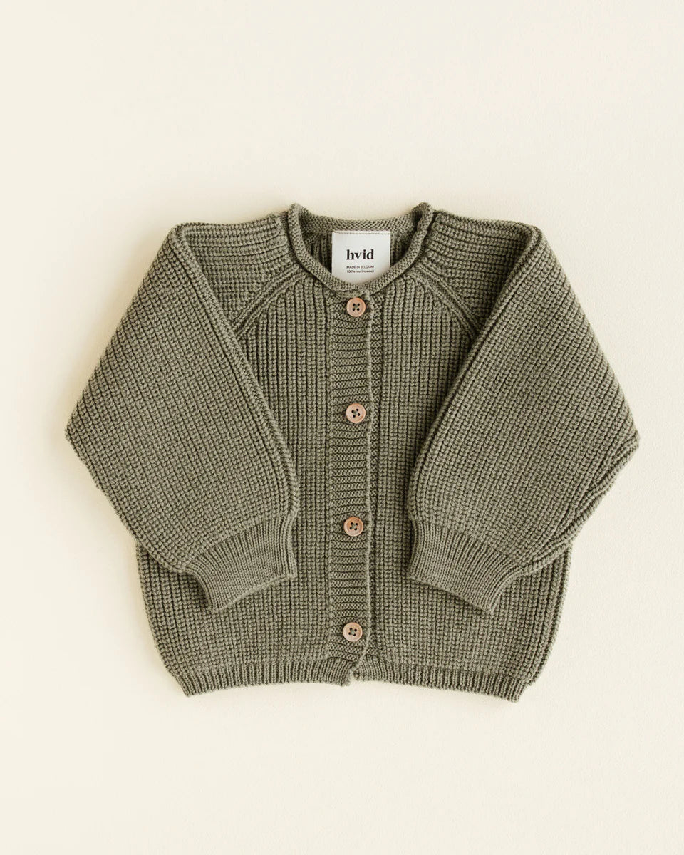Strickjacke Inga - Seamless cardigan – Merinowolle – HVID