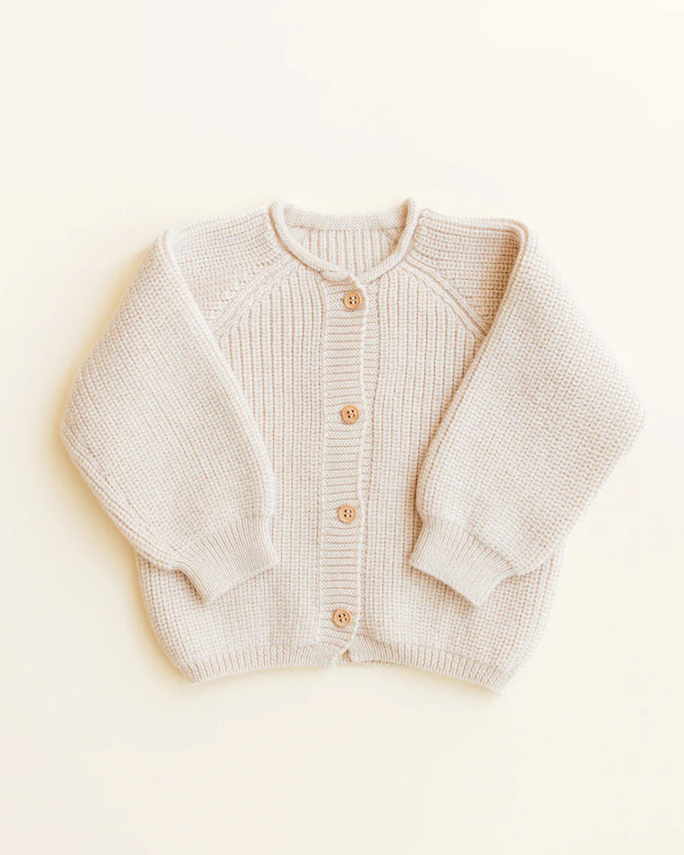 Gebreid vest Inga - Seamless cardigan – Merinowol – HVID