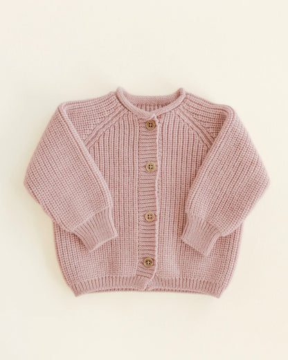 Strickjacke Inga - Seamless cardigan – Merinowolle – HVID