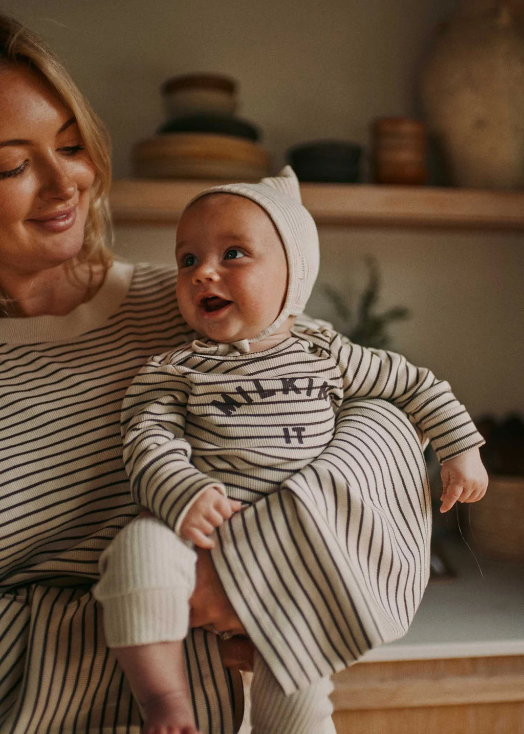 Milking It® Coco Stripe Bodysuit – Biologisch Katoen – Claude & Co