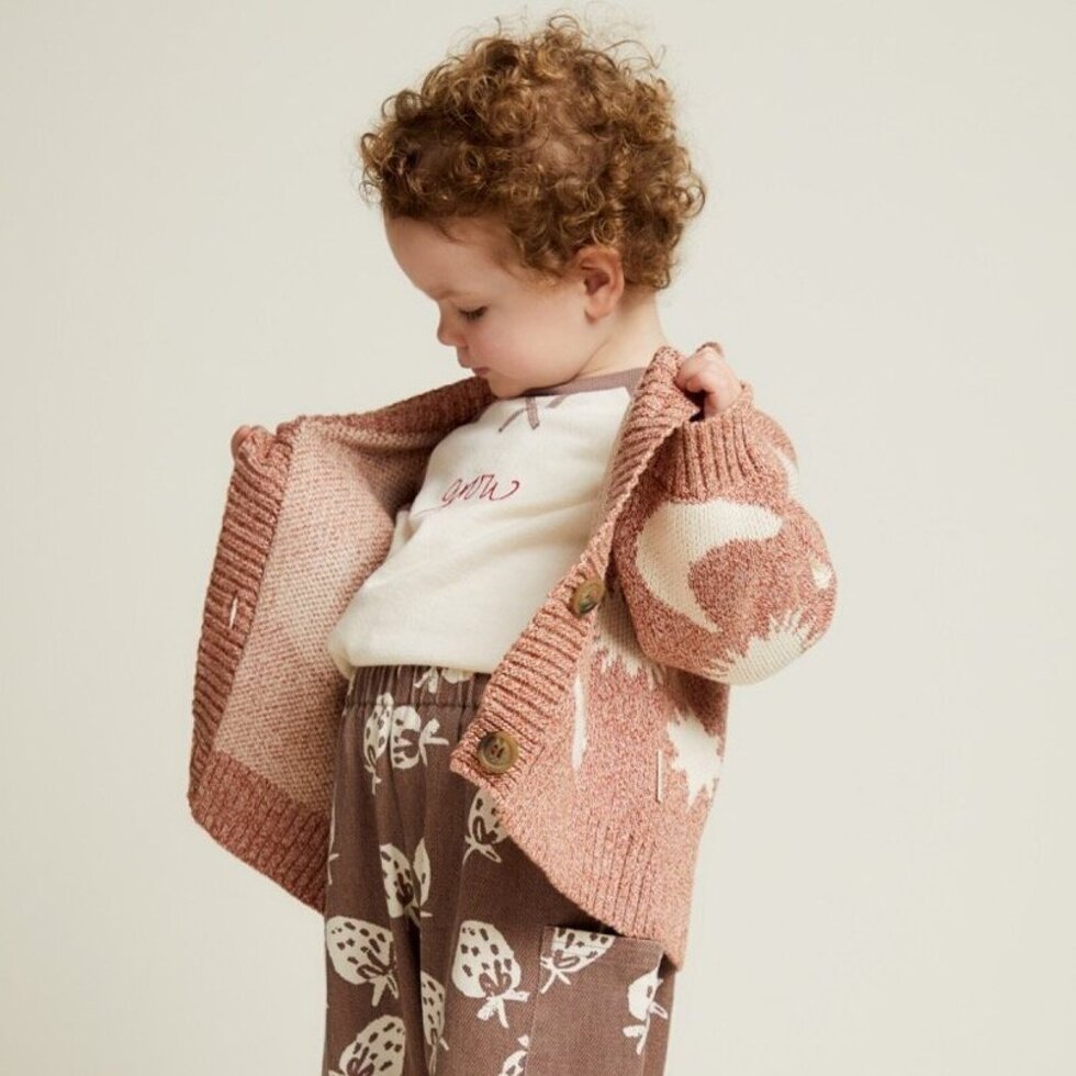 Moon Star Cardigan Russet – 100% Organic Cotton – Claude & Co