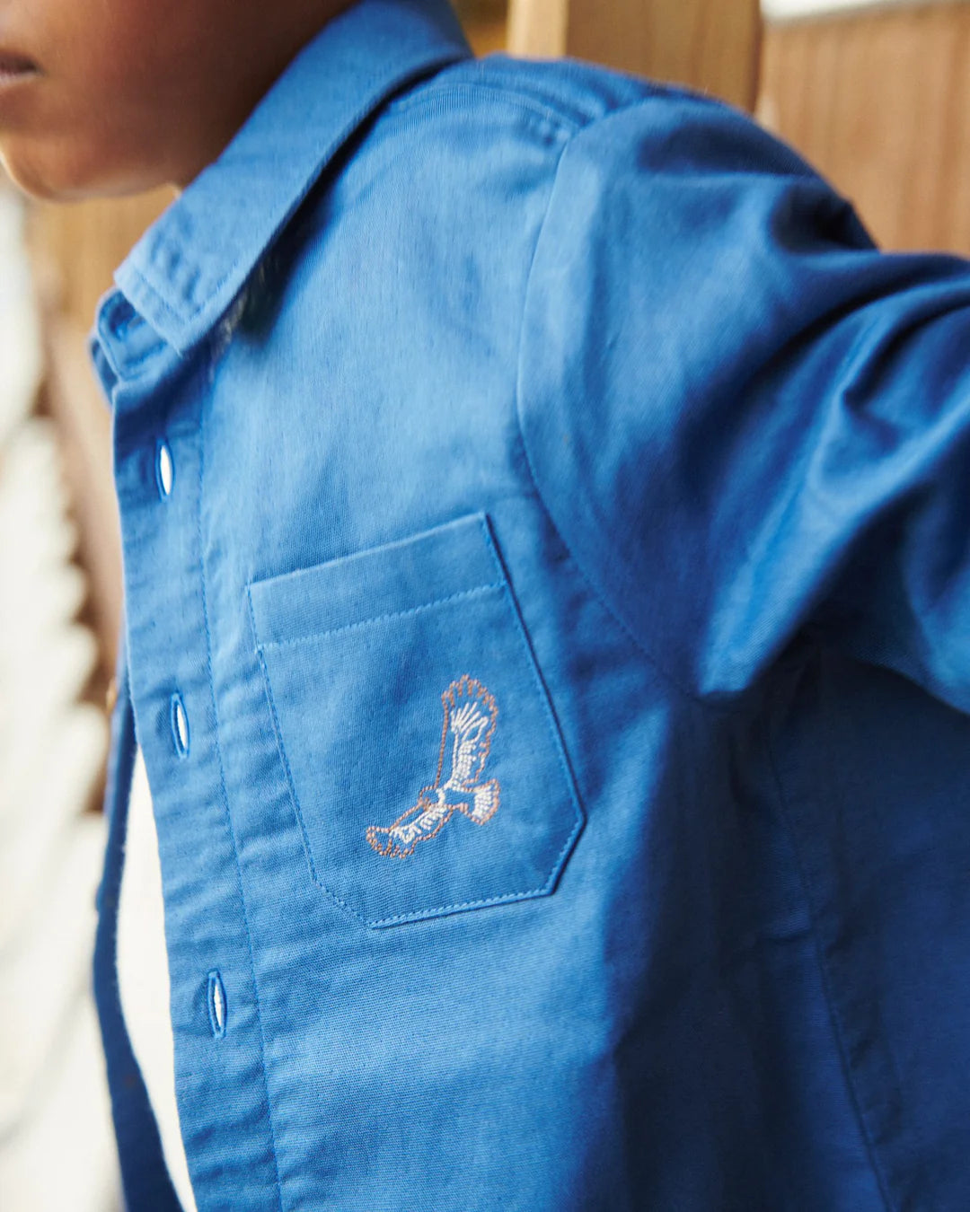 Shirt top Eagle - Organic cotton - Ocean Blue/Cobalt blue - Copenhagen Colors