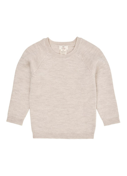 Copenhagen Colors - Merino Classic Rib Knit - Baby Truitje - 100% merinowol - voorkant ecru