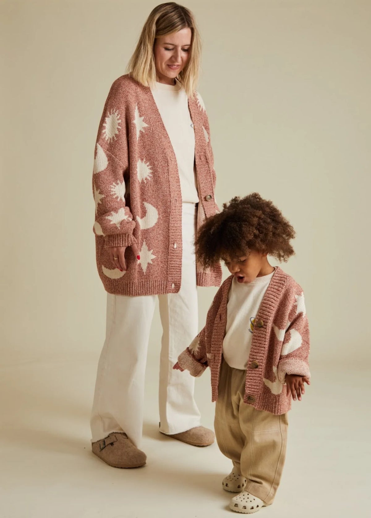 Moon Star Cardigan Russet – 100% Organic Cotton – Claude & Co