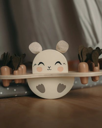 Evenwicht puzzel - Bunny Balance - Houten speelgoed - Mrs Ertha