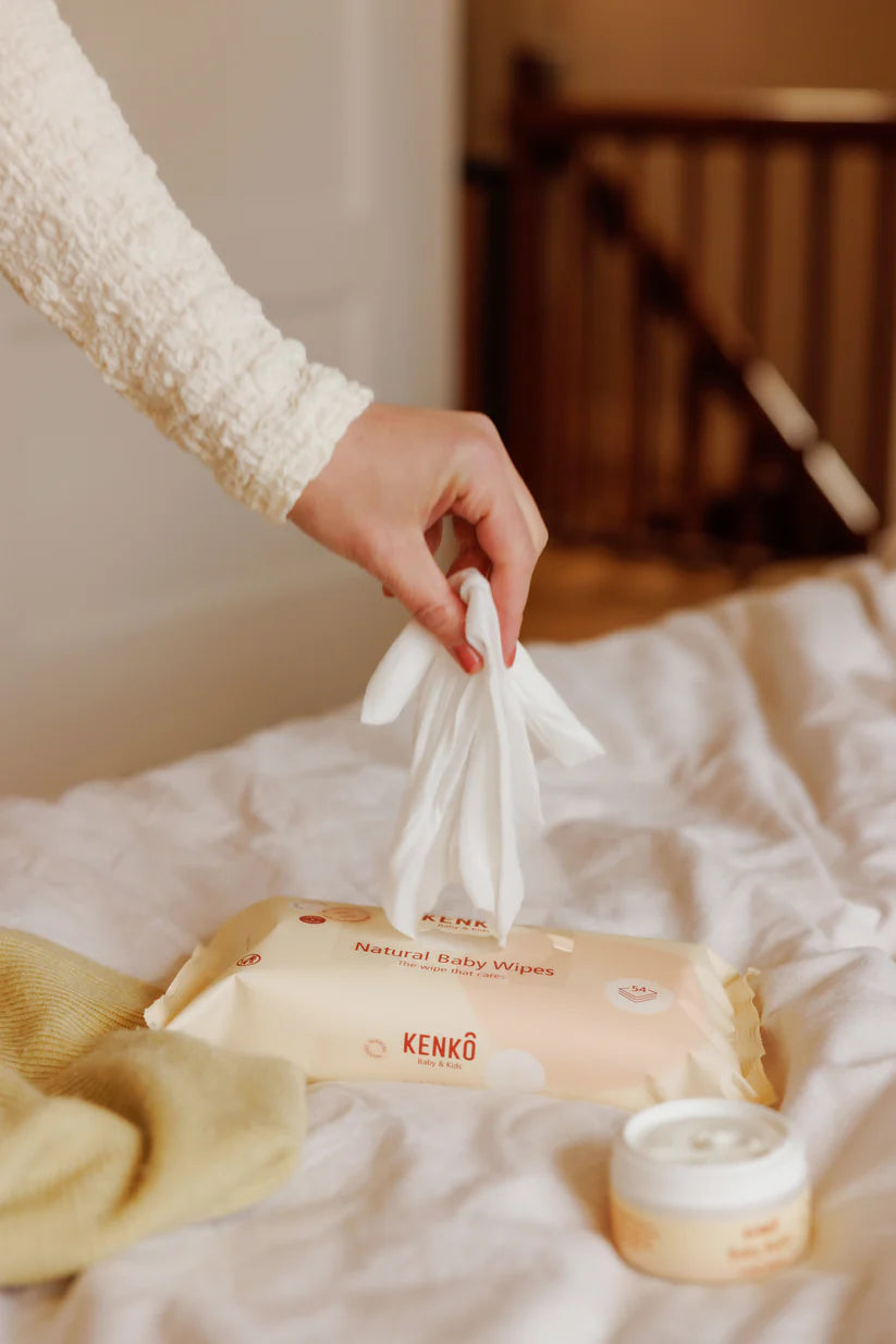 Natürliche Babytücher mit Windelcreme - 3x 54 Stück Set - Kenkô
