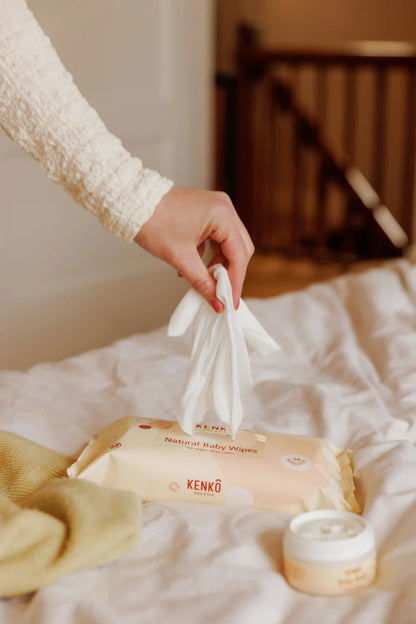 Natürliche Babytücher mit Windelcreme - 3x 54 Stück Set - Kenkô