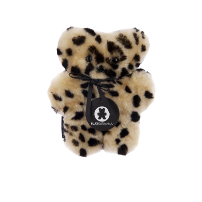 FLATOUTbear Baby - 100% Australische schapenvacht - Wollen knuffel leopard