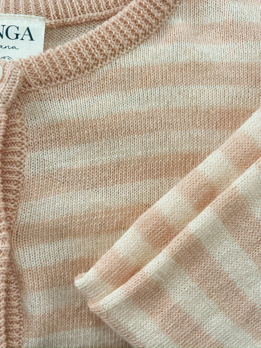 Venti Knit Cardigan - Cameo Rose - Fijngebreid Vestje - Biologisch Katoen - GOTS - Konges Sløjd