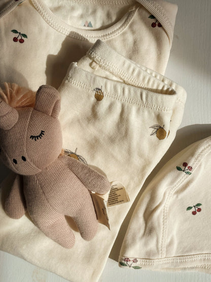 Mini Unicorn - Soft Cuddly Toy with Bell - Organic Cotton - Konges Sløjd