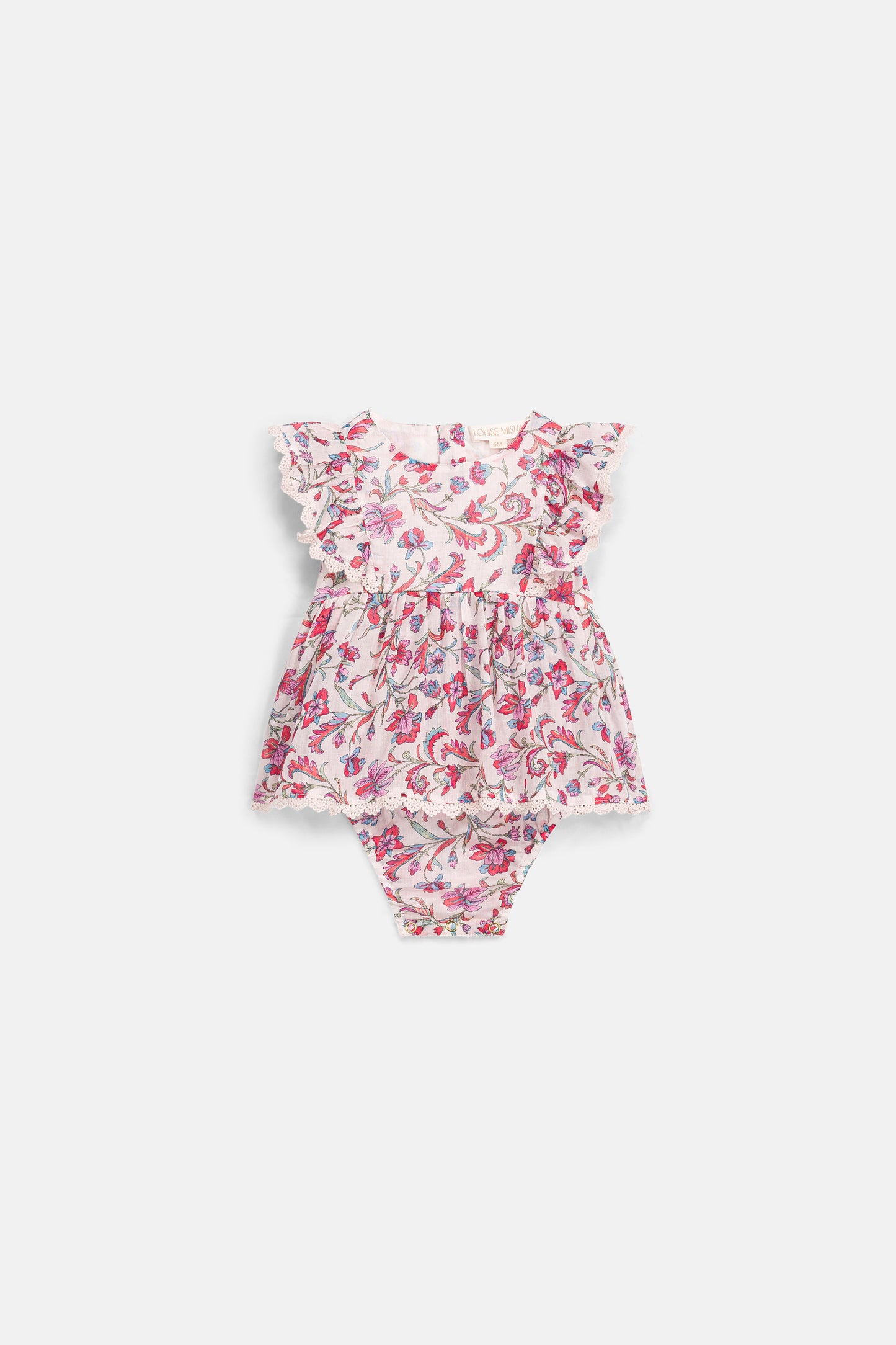 Strampler-Kleidchen Lena - Bio-Baumwolle - Cream Floral Haven - Louise Misha