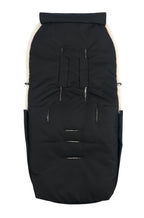 Fußsack Puffmuff® - Merino Lammfell - Noir + Milk - BINIBAMBA