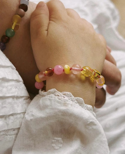 Barnsteen en edelstenen armband - Bondi - 14 cm - Kids 0-3 jaar - Nirrimis