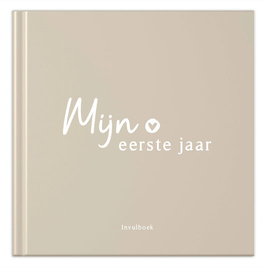 Baby invulboekje - Mijn eerste jaar – Beige - Fyllbooks