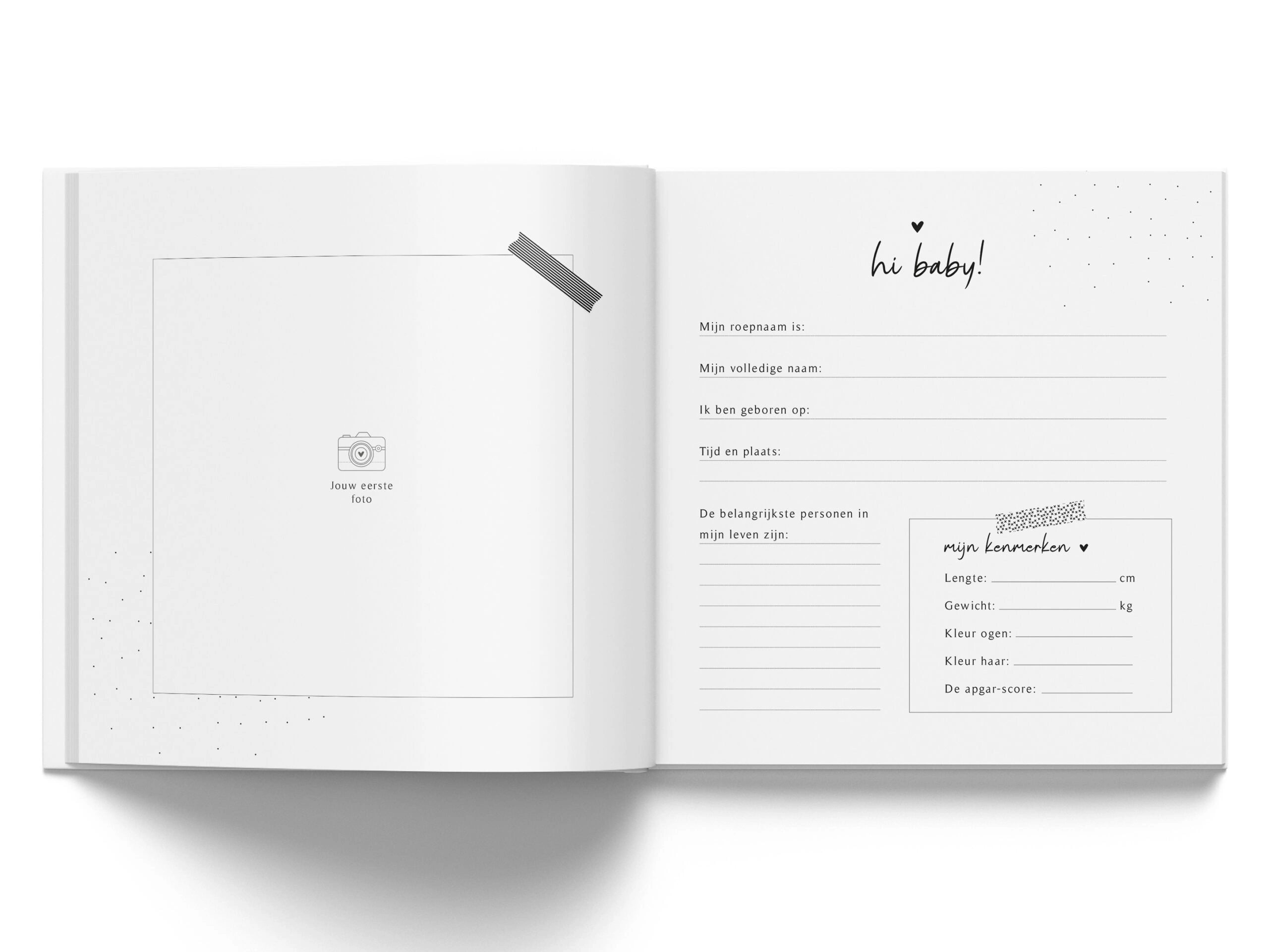 Baby invulboekje - Mijn kraambezoekboek - Linnen Beige - Fyllbooks - productfoto - afbeelding 4