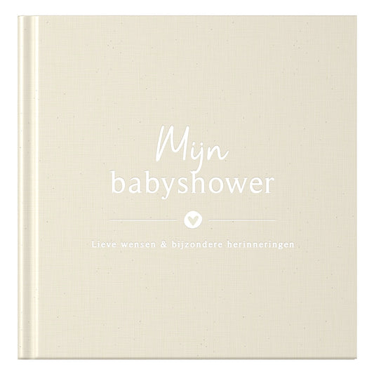Baby invulboekje - Invulboek Mijn Babyshower - Linnen Beige - Fyllbooks