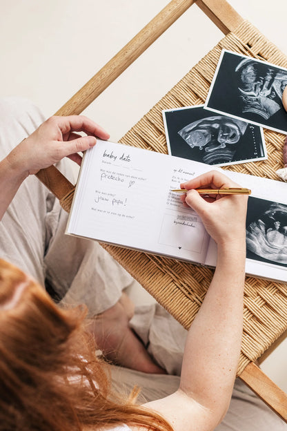 Baby invulboekje - Mijn echofoto´s – Linnen Beige - Fyllbooks